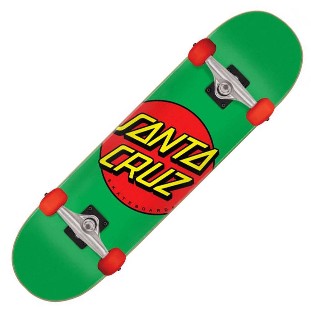 Santa Cruz Skateboards Classic Dot (Black/Red) Complete Skateboard 8.0