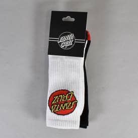 Classic Dot Socks - White/Black (2 Pack)