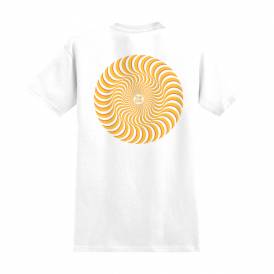 Classic Swirl Overlay Skate T-Shirt - White/Yellow
