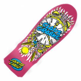 Claus Grabke Exploding Clock Pink Reissue Skateboard Deck 10.04"