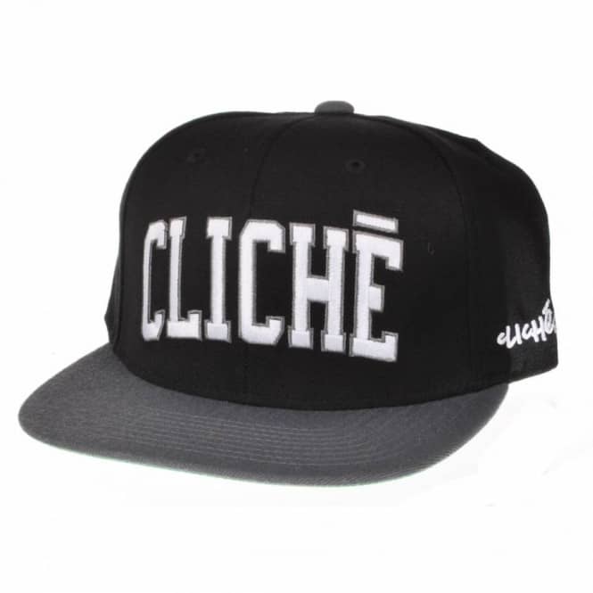 Cliche Skateboards Cliche Clistar Starter Snap Back Cap Black - Caps ...