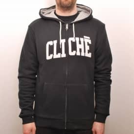 Cliche Colledge Custom Reversible Zip Hooded Top Black