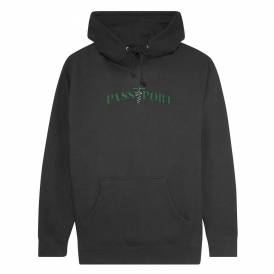 Corkscrew Embroidery Hood - Black