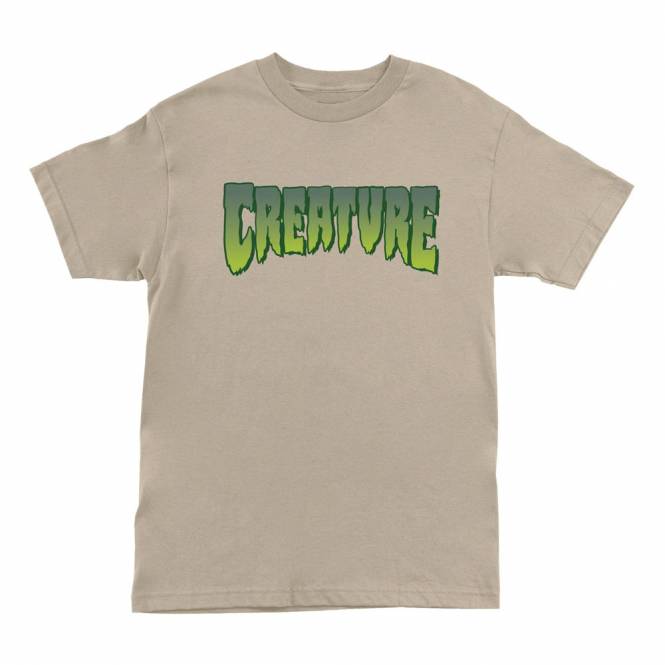 Creature Skateboards Creature Logo Skate T-Shirt - Sand
