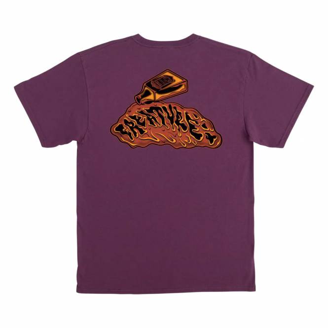 Creature Skateboards Last Drop Skate T-Shirt - Eggplant