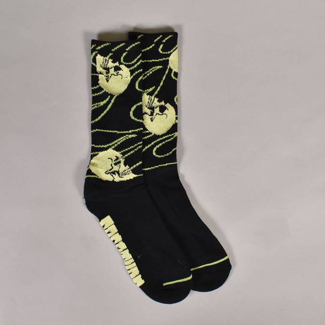 Creature Skateboards Spiral Skull Socks - Black