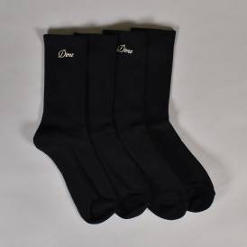 Cursive Logo (2 Pack) Socks - Black