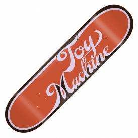 Cursive Red Skateboard Deck 8.0''
