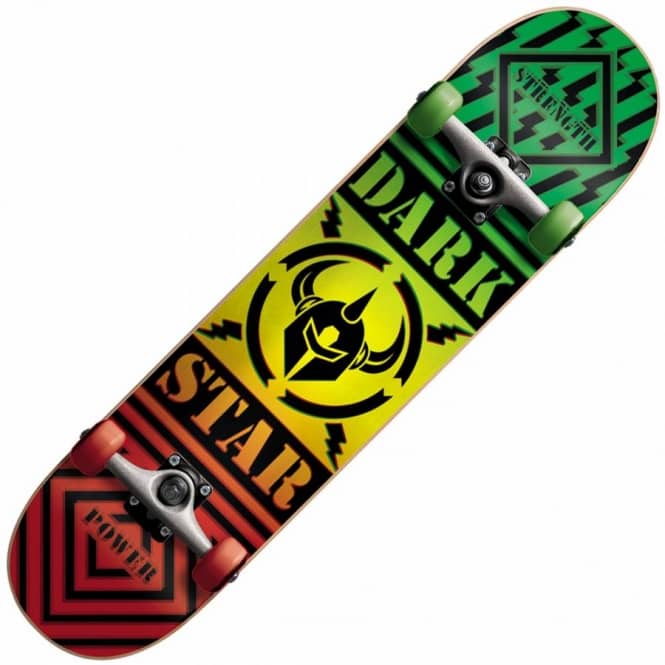 Hack Blund Rasta Darkstar Blunt Rasta Complete Skateboard 7.75