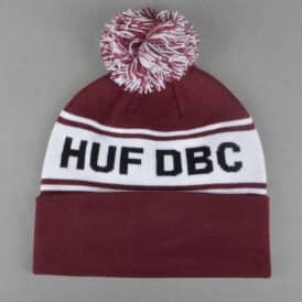 DBC Pom Pom Beanie - Wine/White/Black