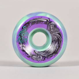 Death Wizard 97A Conical (Green/Purple Swirl) Skateboard Wheels 60mm