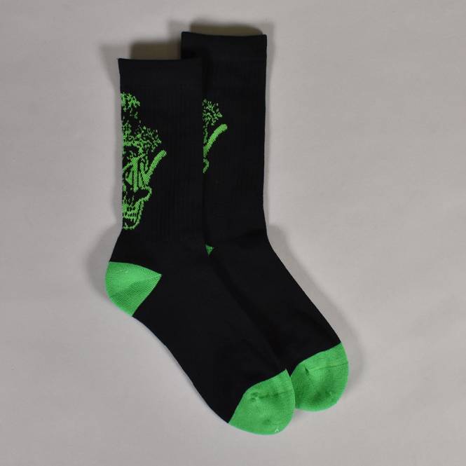 Deathwish Skateboards Death TV Socks - Black/Green