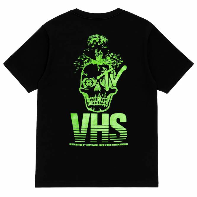Deathwish Skateboards Death TV VHS Pocket T-Shirt - Black