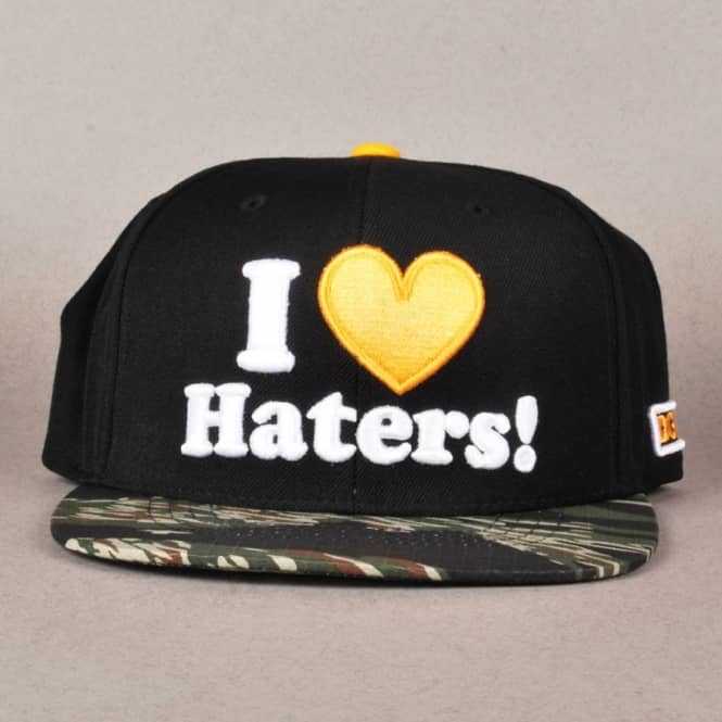 DGK Haters Snapback Cap - Black/Tiger Camo - Caps from Native