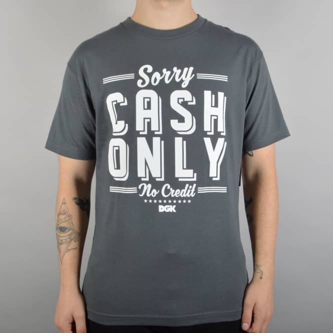 DGK No Credit Skate T-Shirt - Charcoal