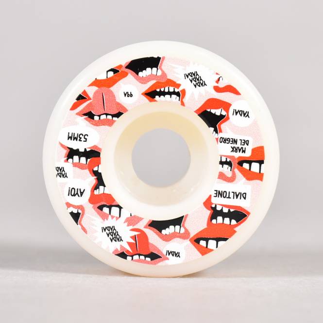 Dial Tone Wheel Co. Del Negro Yada Yada Flat Cut 99A Skateboard Wheels 53mm