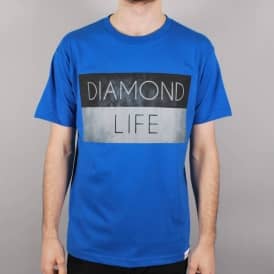 Diamond Supply Co. Diamond Life Flag Skate T-Shirt - Royal Blue