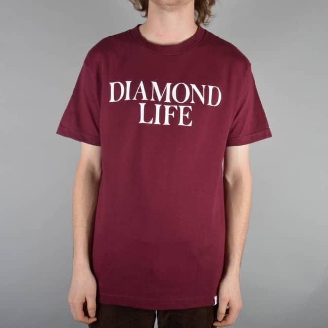 Diamond Supply Co. Diamond Life Skate T-Shirt - Burgundy