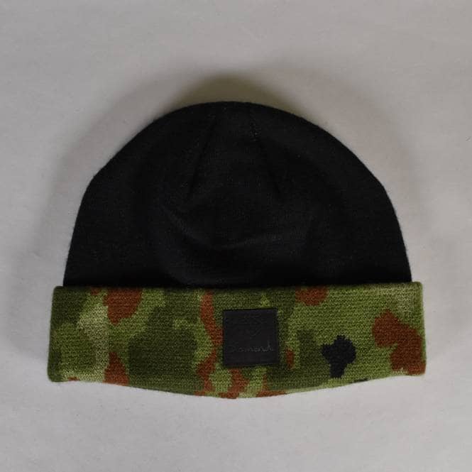 Diamond Supply Co. Diamond Supply Co. Fold Beanie - Black/Camo/Leather