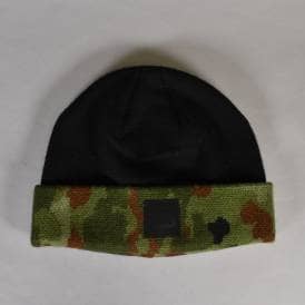 Diamond Supply Co. Fold Beanie - Black/Camo/Leather