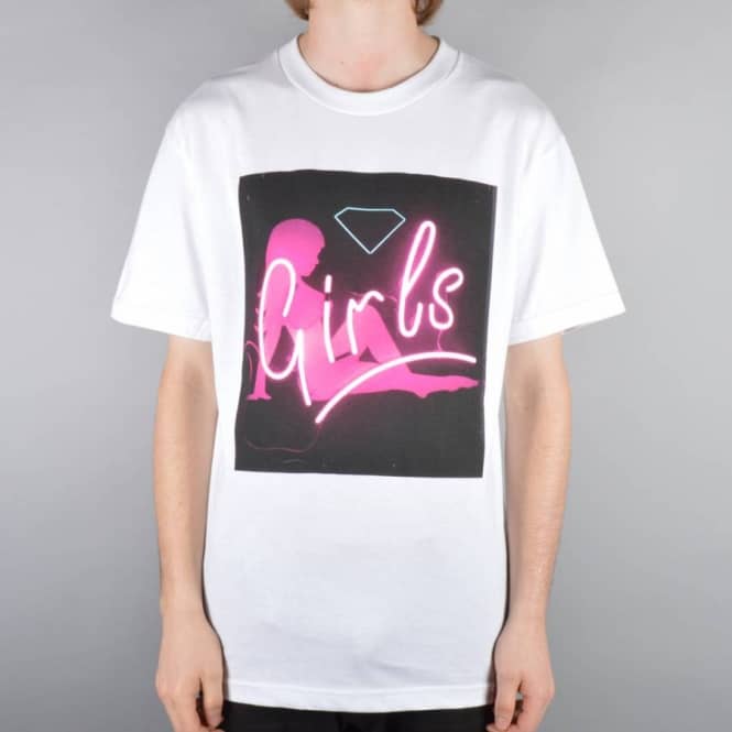 Diamond Supply Co. Neon Girls Skate T-Shirt - White