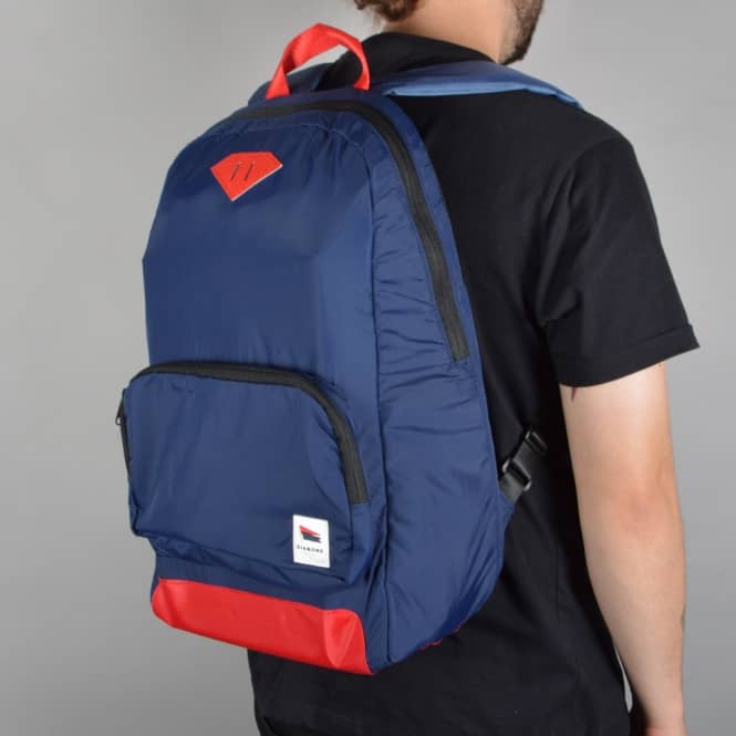 Diamond Supply Co. Pavillion Daypack Backpack - Navy/Red