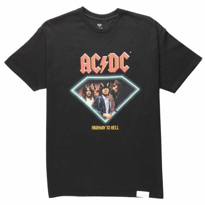 Diamond Supply Co. X AC/DC Highway To Hell Skate T-Shirt - Black