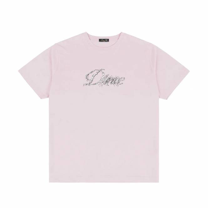 Dime MTL Cursive Smashed Skate T-Shirt - Light Pink