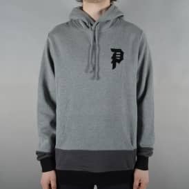 Down-Bottom Hoodie - Grey Heather