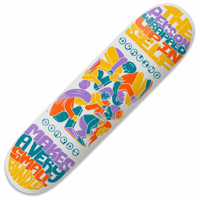 Drawing Boards Bundle Grey Skateboard Deck 8.5