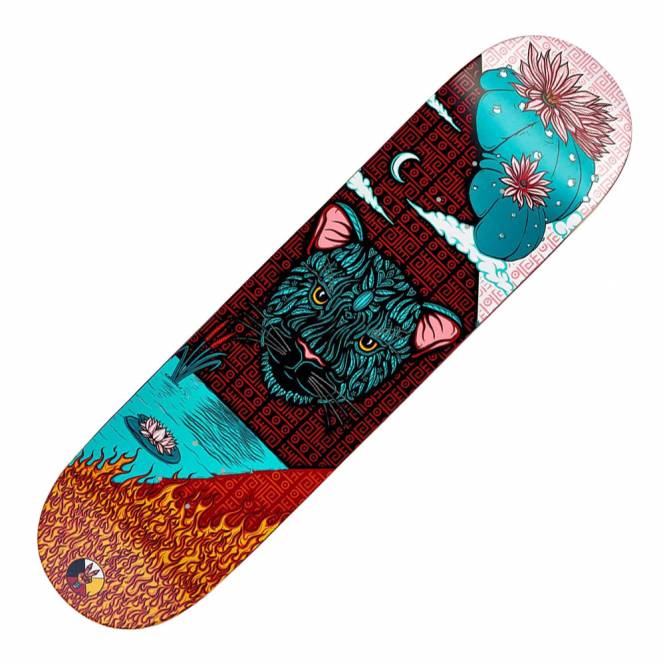 Drawing Boards Medicine Wheel The Jaguar Skateboard Deck 8.25''