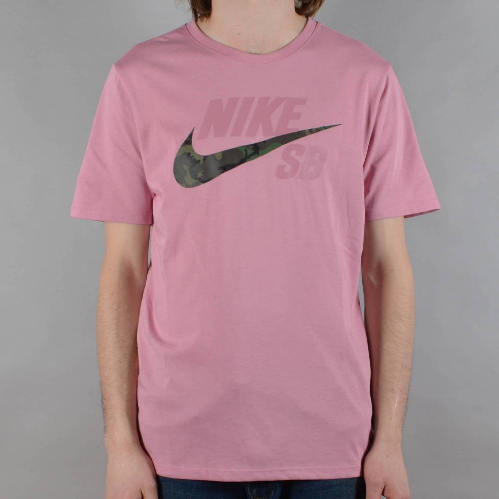Nike SB Dry DFC Camo Skate T-Shirt - Elemental Pink/Elemental Pink - SKATE CLOTHING from Native 
