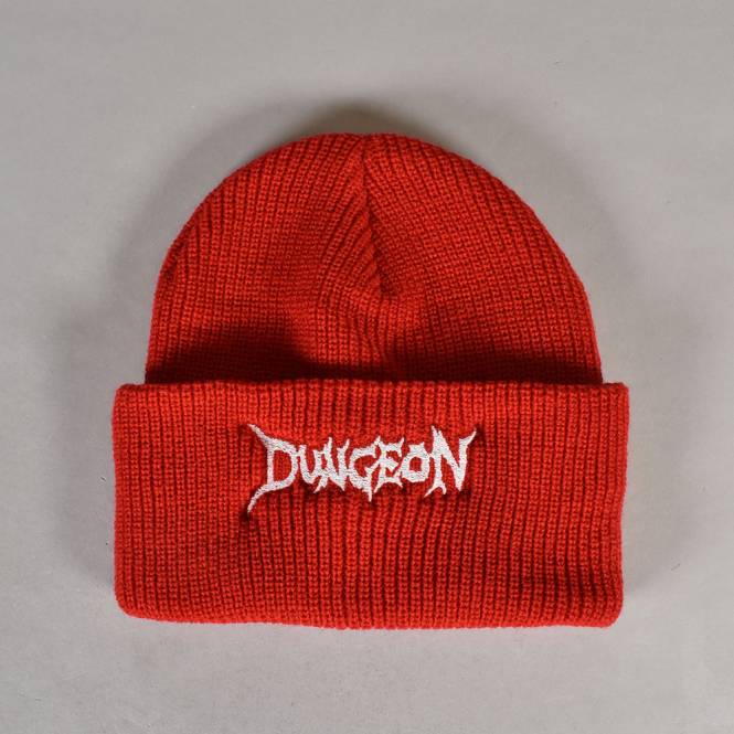 Dungeon Logo Beanie - Red/Glow