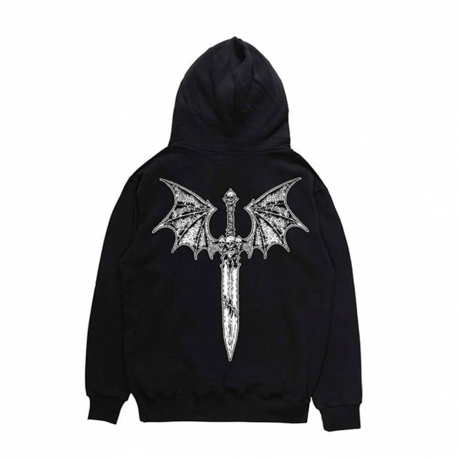 Dungeon Night Wing Zip Hood - Black