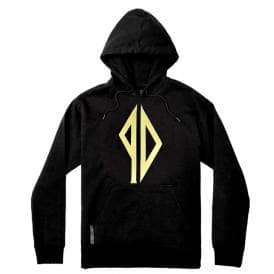 Embroidered Logo Hood - Black/Gold