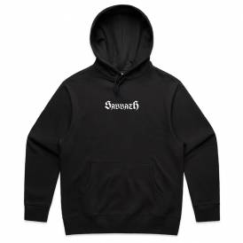 Embroidered Logo Pullover Hoodie - Black