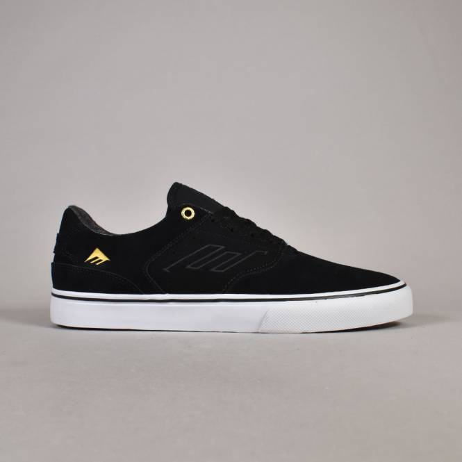 Emerica The Low Vulc Skate Shoes - Black/Gold/White