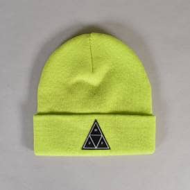 Essentials Triple Triangle Cuff Beanie - Bio Lime