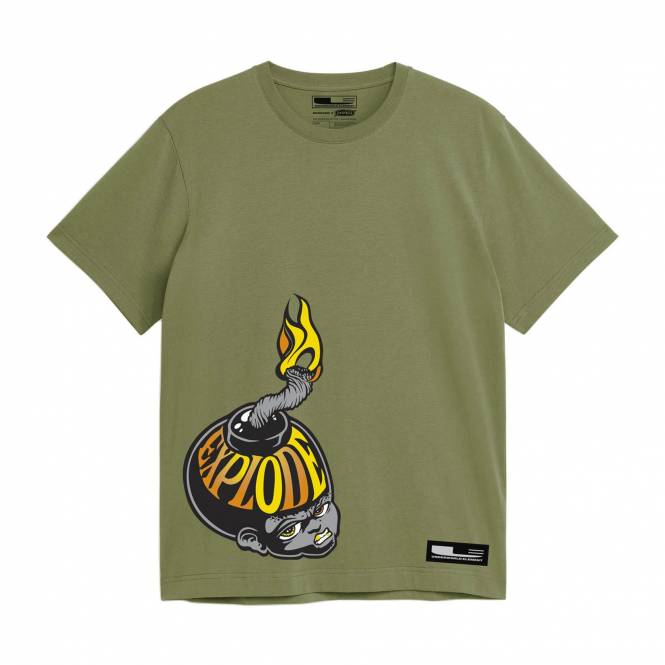 Explode Skate T-Shirt - Light Olive