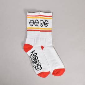 Eyes Socks - White/Red/Navy/Yellow