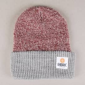 Fabric Marcus Two Tone Beanie - Burgundy Marl/Light Grey