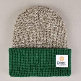 Fabric Marcus Two Tone Beanie - Olive Marl/Forest Green