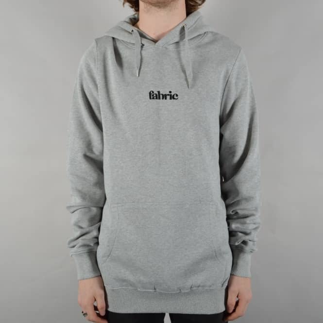 Fabric Skateboards 1734 Centre Embroidered Pullover Hoodie - Grey