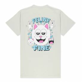 Feline Fine Skate T-Shirt - Sage