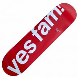 Fiddle Stick Red Skateboard Deck 8.0"