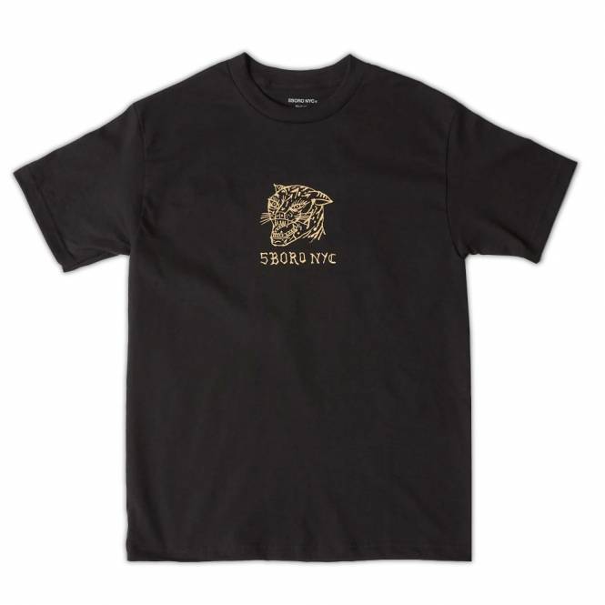 Fiveboro Skateboards Demon Cat Skate T-Shirt - Black 