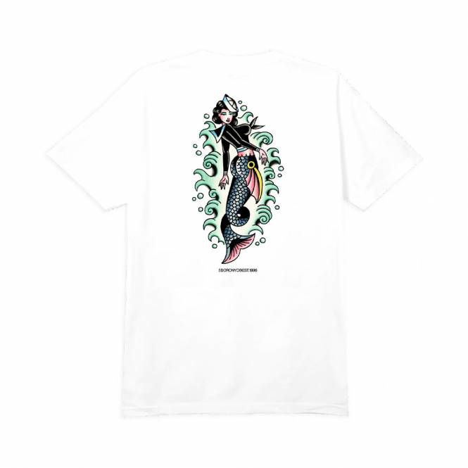 Fiveboro Skateboards Mermaid Skate T-Shirt - White
