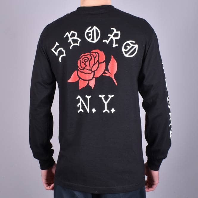 Fiveboro Skateboards Rose Longsleeve T-Shirt - Black