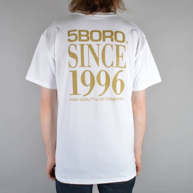Fiveboro Skateboards VHS Stack Skate T-Shirt - White