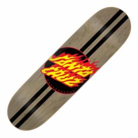 Flame Dot Stripes ATV Skateboard Deck 8.6''